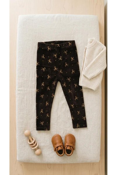 BOBSİ CO Girl's Velvet Ribbed Tights