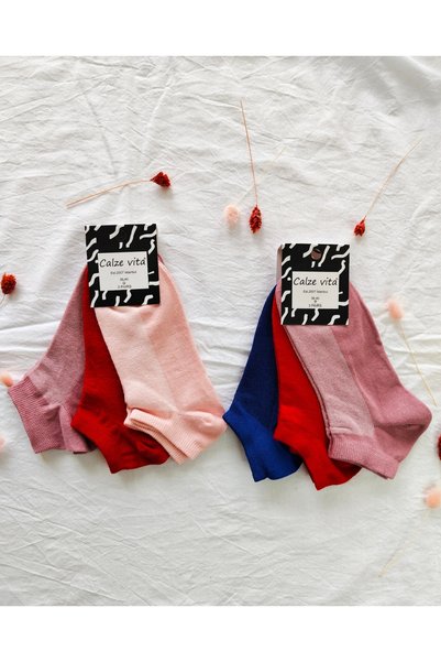 Generic Brand Women's 6-Piece Set of Solid Color Cotton Short Socks