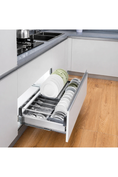 Wonderful-kitchens سلة أطباق قابلة للسحب من الفولاذ المقاوم للصدأ للخزائن الس...