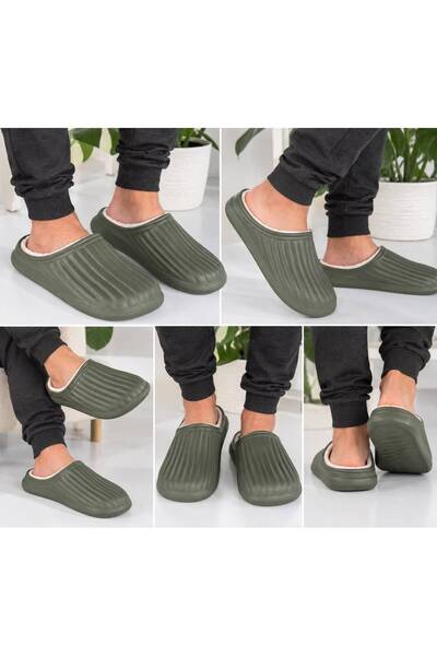 PLN SHOES نعال منزلية مريحة من الصوف للجنسين من فايلون