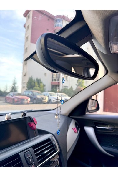 senfida Otomobil dikiz süsü nazar boncukları ve inciler oto kolye mini süs