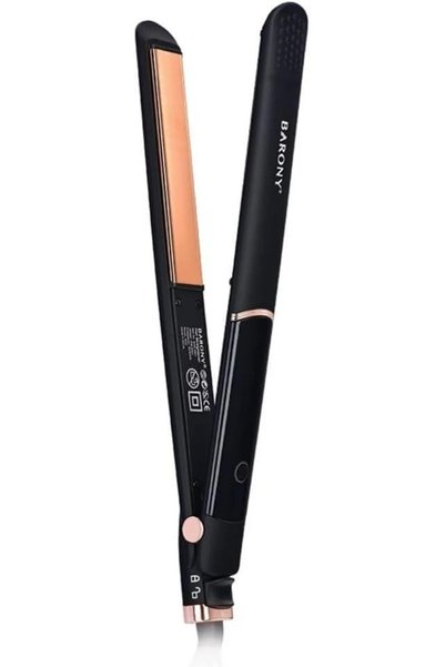 BARONY BAR-2521 50W Hair Straightener – Ceramic Flat Iron, Black/Rose Gold