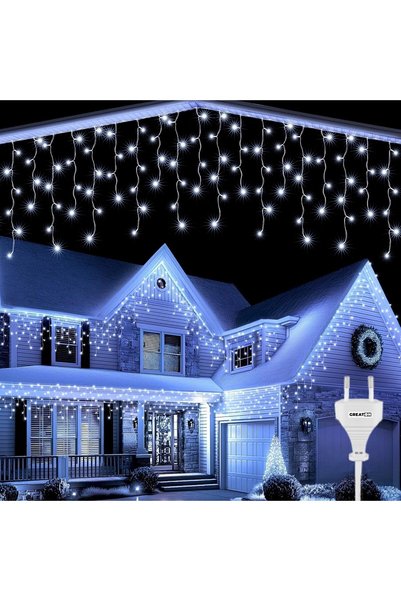 OEM Lumini de Crăciun tip țurțuri GREATON, 25m, 480 LED-uri, Efect de franjur...