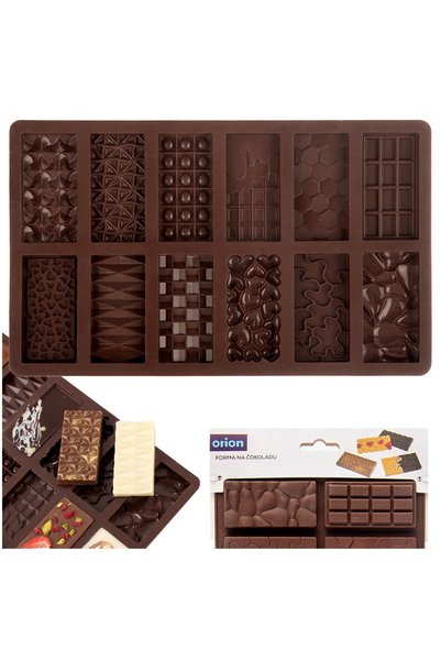 Orion Forma Silicon pentru Tablete Ciocolata, 27.5x17x1 cm, Maro