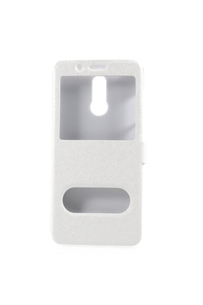 OEM Δερμάτινη Θήκη Βιβλίο για Huawei Mate 10 Lite / Nova 2i / Maimang 6 - Λευκή