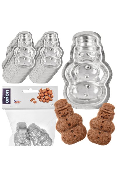 Orion Set 20 Forme Prajituri 3D, Tabla Zincata, 5.5x3.5x1.5 cm, Argintiu