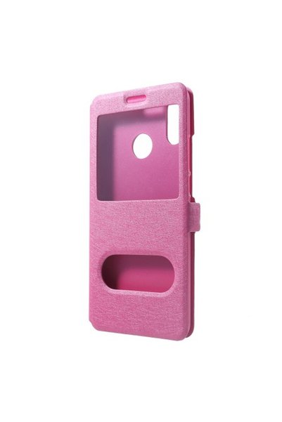 OEM Δερμάτινη Θήκη Book Smart Cover με Όψη Μεταξιού για Huawei nova 3, Φούξια