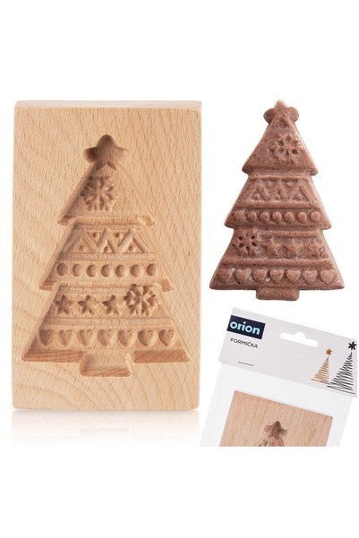 Orion Forma Lemn pentru Fursecuri, Brad, 13x8x2 cm, Bej