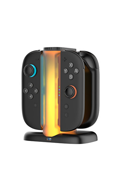 YAXO Dock de încărcare cvadruplă Joy-Con pentru NS2 Negru Techno