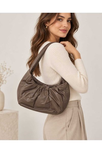 Glamura Lashes Women's Shoulder Bag Model M49, Soft Eco- Leather with Pleats,...