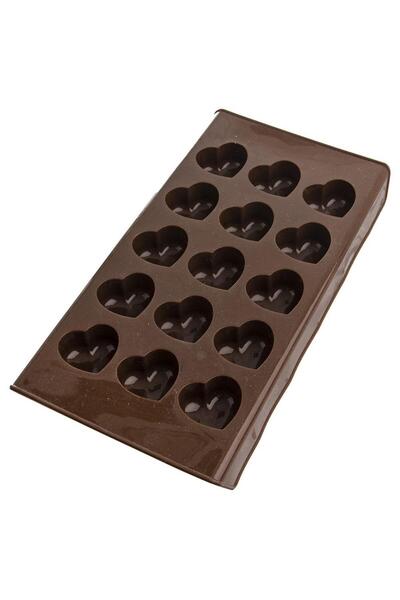 Orion Forma Silicon 15 Cavitati Inima pentru Praline, Maro