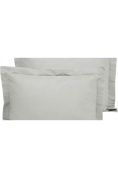 COM LIVING HOUSE Set of 2 pillowcases 50x70 cm ranforce cotton Light Grey