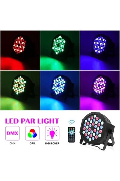 Wavetech إضاءة LED RGB من نوع PAR، أضواء PARCAN مع خاصية التفعيل بالصوت والتح...