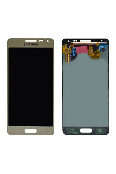 Samsung Γνήσια Οθόνη LCD και Αφής για Galaxy Alpha SM-G850F, Χρυσή (GH97-16386B)