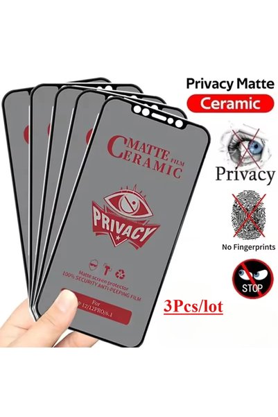 Choice11 iPhone 13 mini 3 Pcs 3Pcs Matte Ceramic Privacy Screen Protectors Fo...