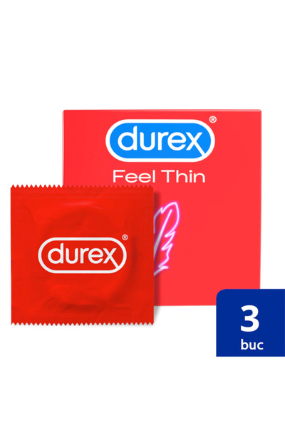 Durex Prezervative Feel Thin, 3 bucăți