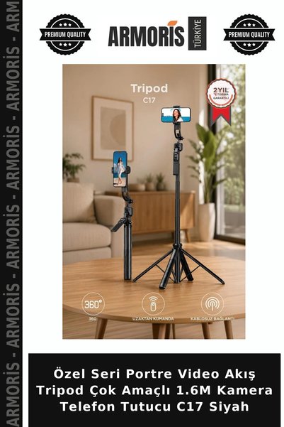 Armoris Special Series Portrait Video Streaming Tripod Multi-Purpose 1.6m Cam...
