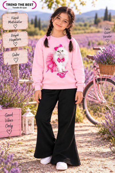 TREND THE BEST Trendin En İyisi Winter, Spring, and Autumn Girls' Black Spani...