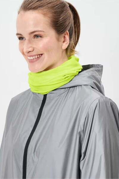 Tchibo Women Plain Multipurpose Tube Scarf, Lime Green