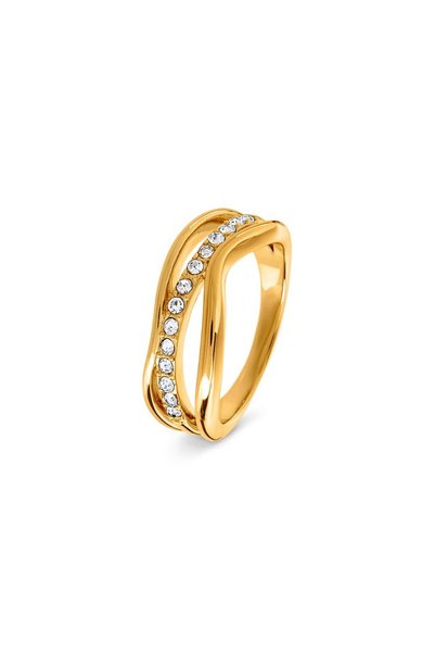 Tchibo Crystal Stone Ring, Gold