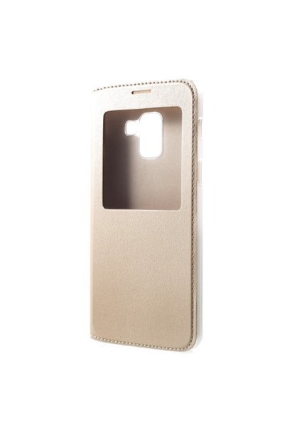 OEM Δερμάτινη Θήκη Βιβλίο Smart Cover για Samsung Galaxy A8 Plus (2018) - Χρυ...