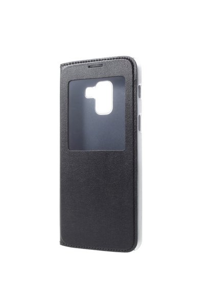 OEM Δερμάτινη Θήκη Book Smart Cover για Samsung Galaxy A8 Plus (2018), Μαύρη