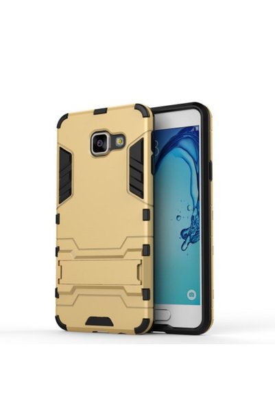 OEM Θήκη TPU και πλαστική με βάση στήριξης για Samsung Galaxy A3 (2016) - Χρυ...