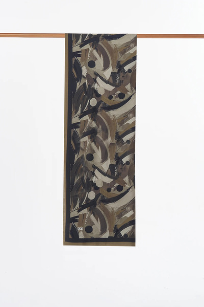 KYR Brush Patterned Viscose Shawl Khaki