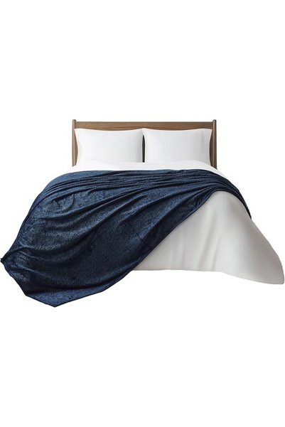 D DONETELLA FEEL THE LUXURY بطانية صوف دونيتلا، مقاس فردي 170×210 سم، 350 جرا...