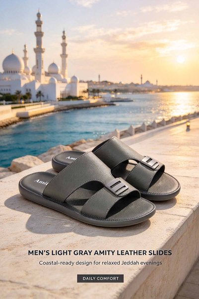 ArabTread صنادل رجالية انزلاقية - نعل خفيف الوزن مع تصميم ثابت ونعل داخلي ناع...