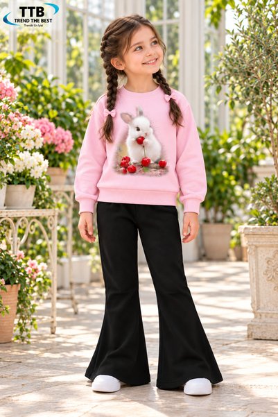 TREND THE BEST Trendin En İyisi Winter, Spring, and Autumn Girls' Black Spani...