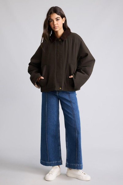 DeFacto Velvet Shirt Collar Cotton Coat (26 Au)