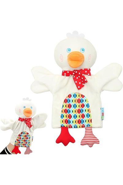 KASTWAVE Soft Plush Hand Puppet for Kids, Interactive Duck Stuffed Animal Toy...