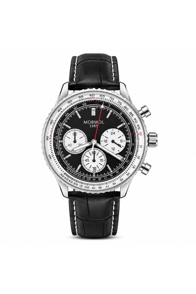 Choice Black B MOBWOL Men's Multifunction Chronograph Wrist Watch Leather Str...