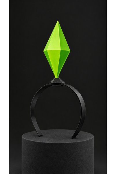 ALPİN Sims Plumbob Saç Tacı - Gamer, Cosplay ve Parti Aksesuarı 3D Model