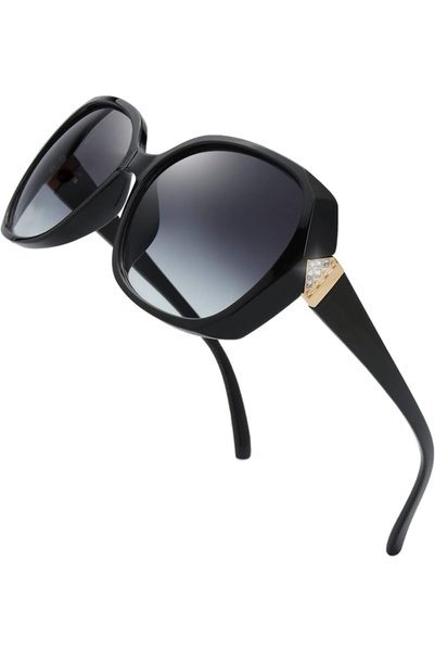 The fresher The Fresh Women's Oversized Square Jackie O Cat Eye Hybrid Butter...