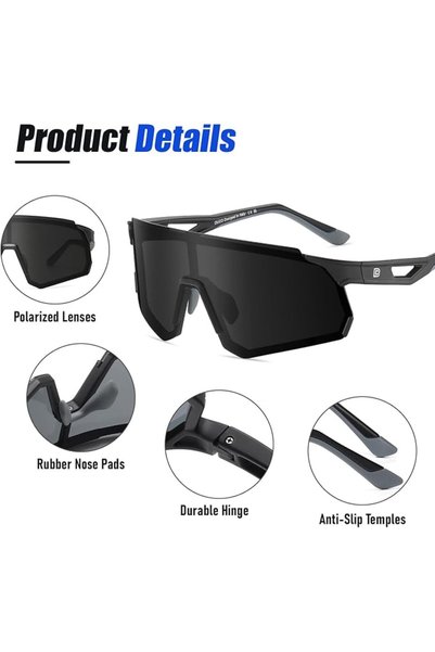 DUCOO DUCO Polarized Sunglasses for Men 100% UV400 Protection Metal Frame Driving Men's Sun Glasses