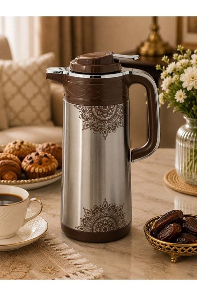 Bister (Mora) Thermal Vacuum Flask – 1.3L, Stainless Steel, Insulated, Brown