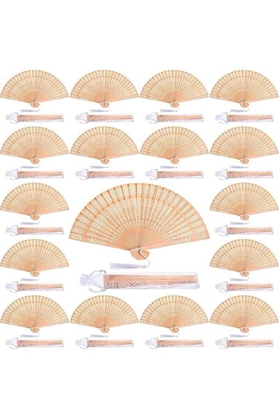NALACAL Wooden Hand Fans for Wedding, 15Pcs Bridal Shower, Birthday Party Fav...