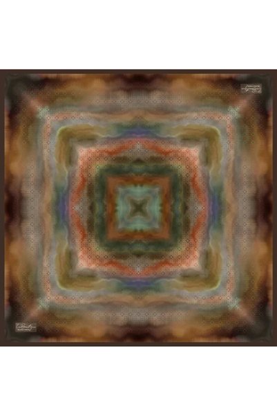 LA BOUTIQUE Μεταξωτό Φουλάρι Sura - Φθινόπωρο-Χειμώνας - 90 x 90 -ASM2863-07