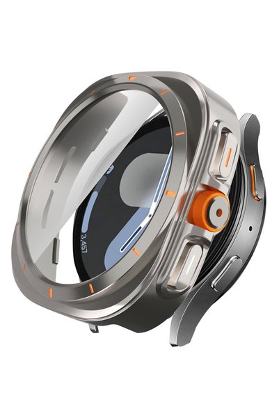XGSM Carcasă 2 în 1 + Sticlă securizată pentru Samsung Galaxy Watch 7 44mm, A...