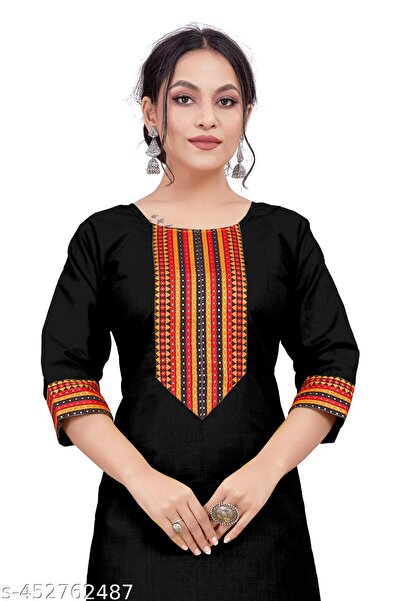 Generic Brand A-line Plain Kurti for Women