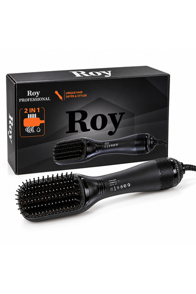 ROY فرشاة هواء ساخن احترافية 2 في 1 لتجفيف وتصفيف الشعر بتقنية الأيونات، فرشا...
