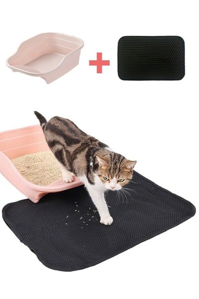 Haidue Cat Litter Box And Cat Litter Pad Combination Set