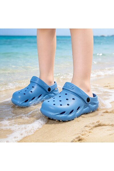 Almajeed Store Kids Smile Printed Clogs, Breathable Non Slip Hole Shoes, Summ...