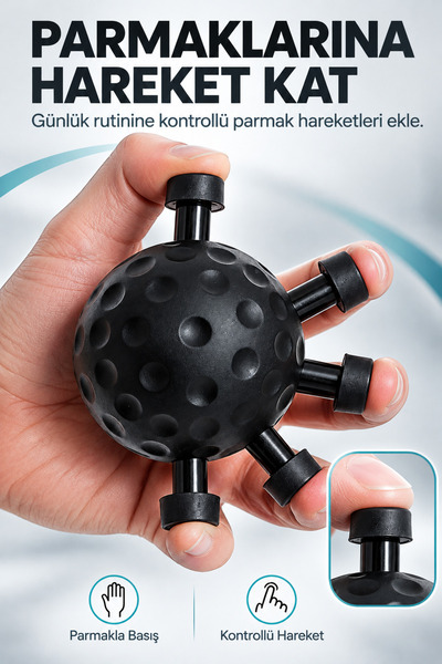 indirimsevinci El ve Parmak Egzersiz Topu Kavrama Gücü Artırıcı Damar Belirginleştirici Gitar Egzersiz Aleti