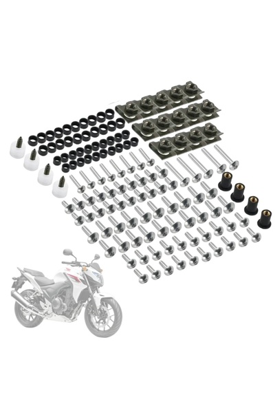 Choice Silver 177PCS Fastener Clips Screw for Honda CBR600RR CBR1000RR CBR 60...