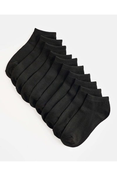 REDTAG مجموعة جوارب رياضية سوداء للرجال 5 أزواج