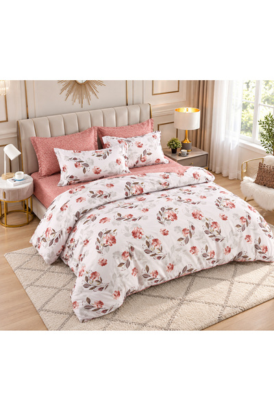 celhome Finet bedding, 6 pieces, fitted Stretchy 180x200 cm, duvet cover 200x...