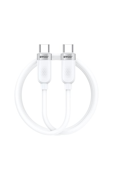 Bwoo Cablu 65W USB-C - USB-C 1m Alb X315